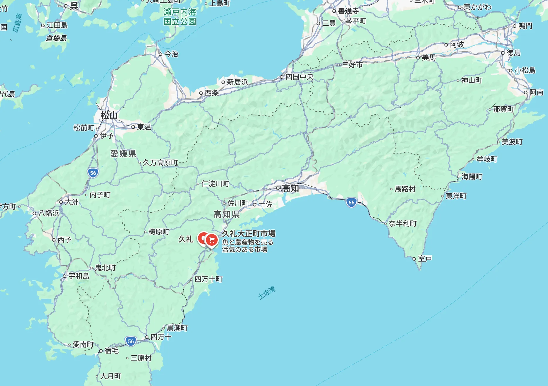 土佐久礼はこのあたり